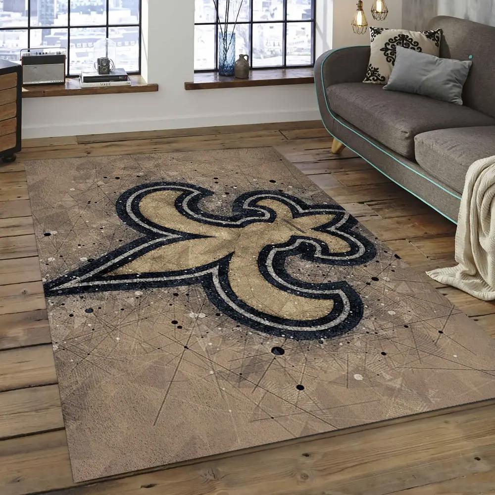 Nfl new orleans saints football team logo rectangle area rug nos21 Rectangle Rug