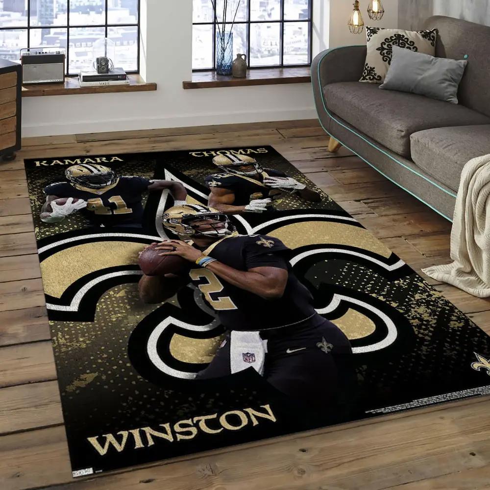 Nfl new orleans saints football team logo rectangle area rug nos48 Rectangle Rug