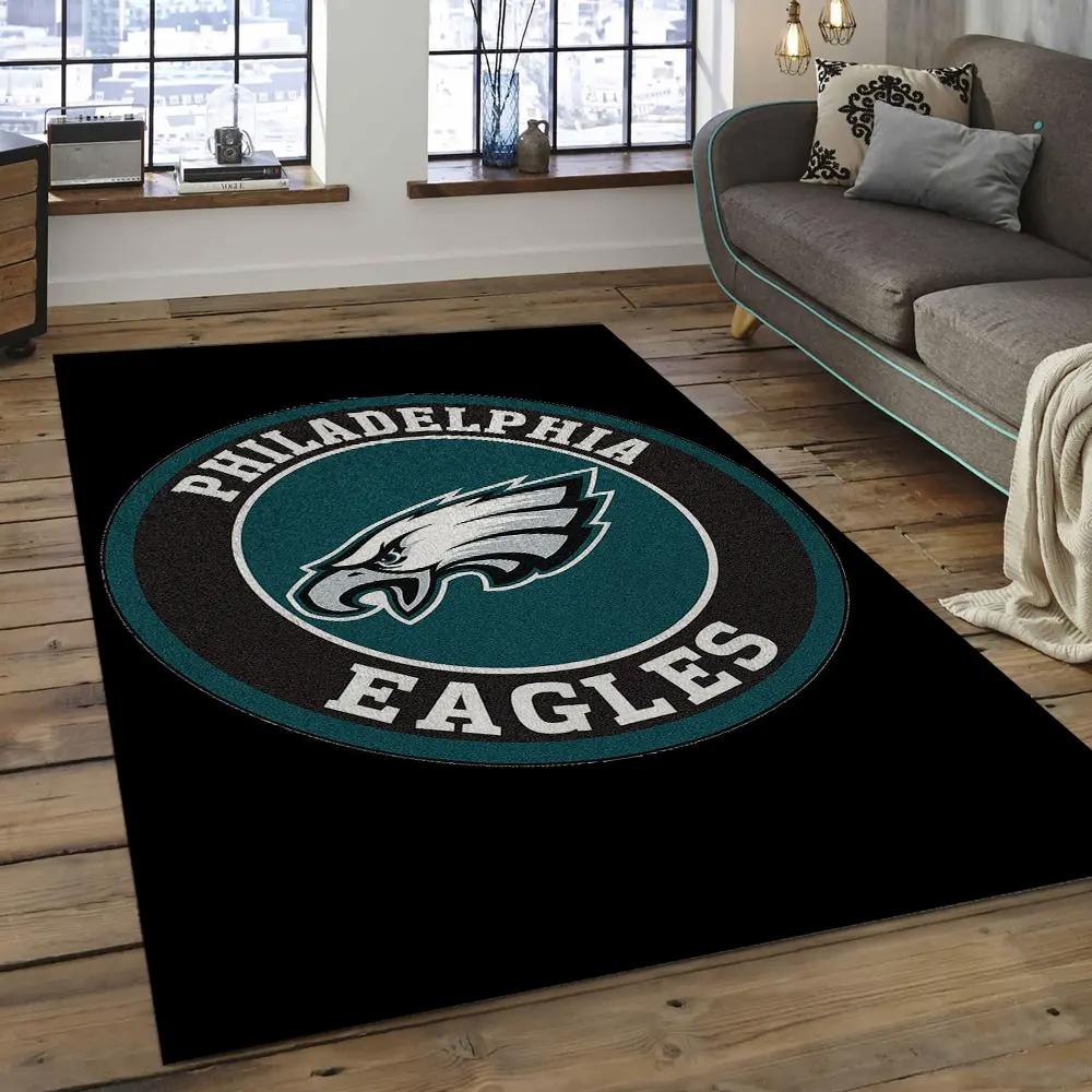 Nfl philadelphia eagles football team logo rectangle area rug pe14 Rectangle Rug