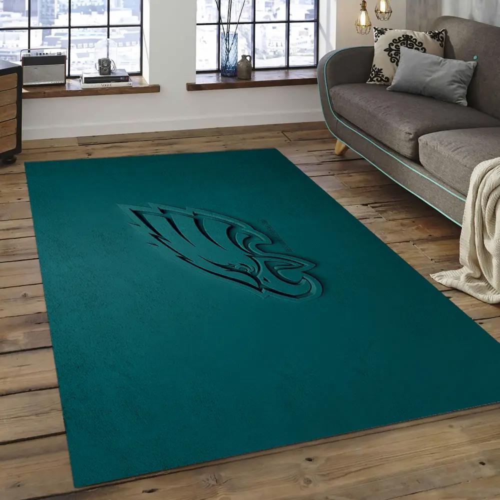 Nfl philadelphia eagles football team logo rectangle area rug pe18 Rectangle Rug