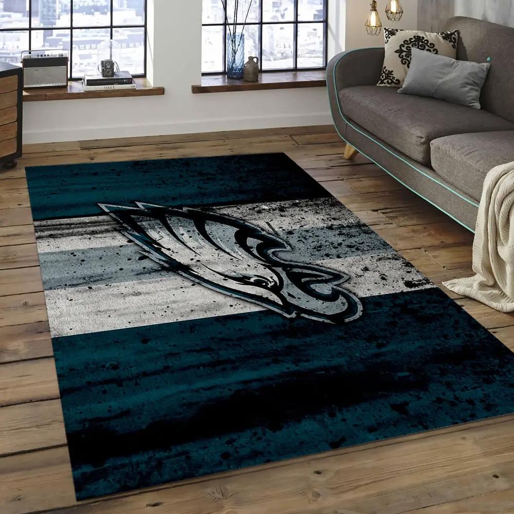Nfl philadelphia eagles football team logo rectangle area rug pe25 Rectangle Rug