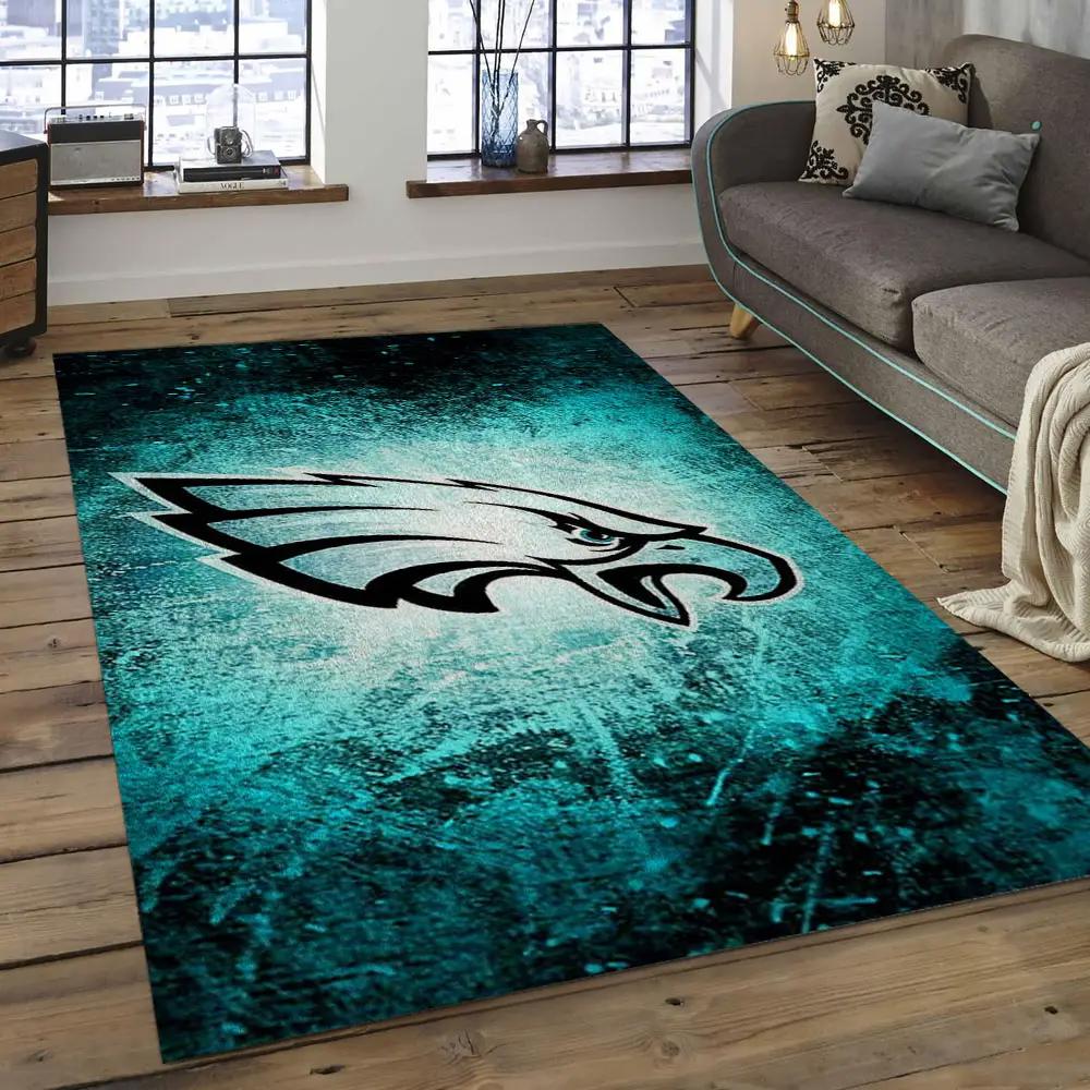 Nfl philadelphia eagles football team logo rectangle area rug pe31 Rectangle Rug