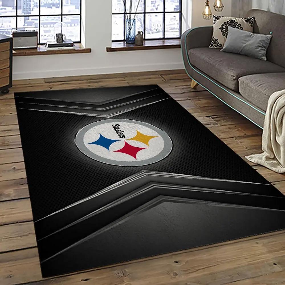 Nfl pittsburgh steelers football team logo sport carpet area rug home decor best gift for friends psf28 Rectangle Rug