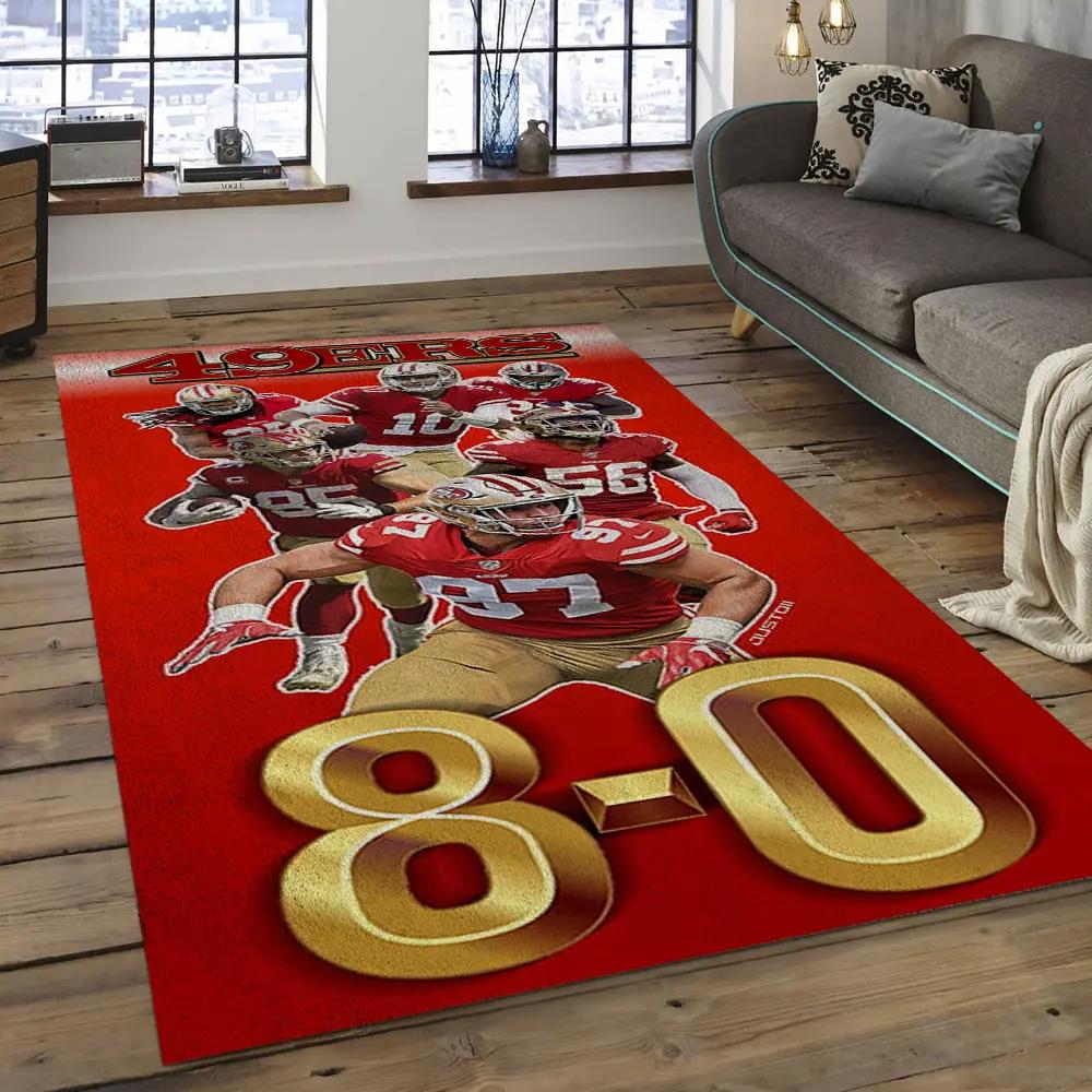 Nfl san francisco 49ers football team logo rectangle area sfs30 Rectangle Rug