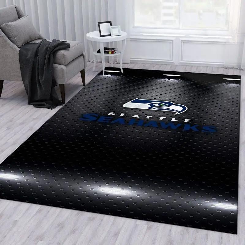 Nfl seattle seahawks football sport rug area rug living room home decor 17 Rectangle Rug