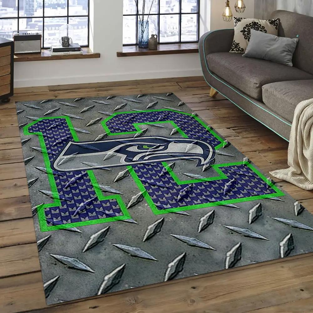 Nfl seattle seahawks football team logo rectangle area rug ss06 Rectangle Rug