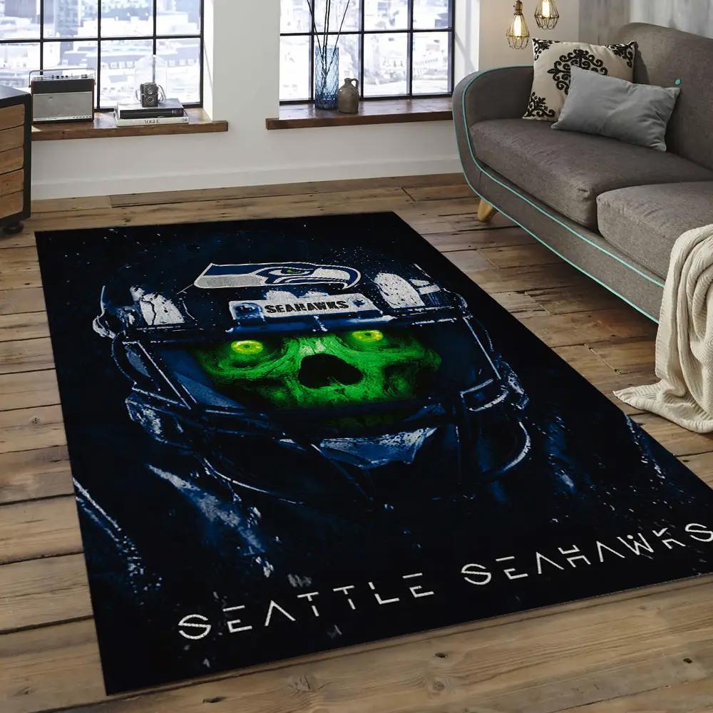 Nfl seattle seahawks football team logo rectangle area rug ss20 Rectangle Rug