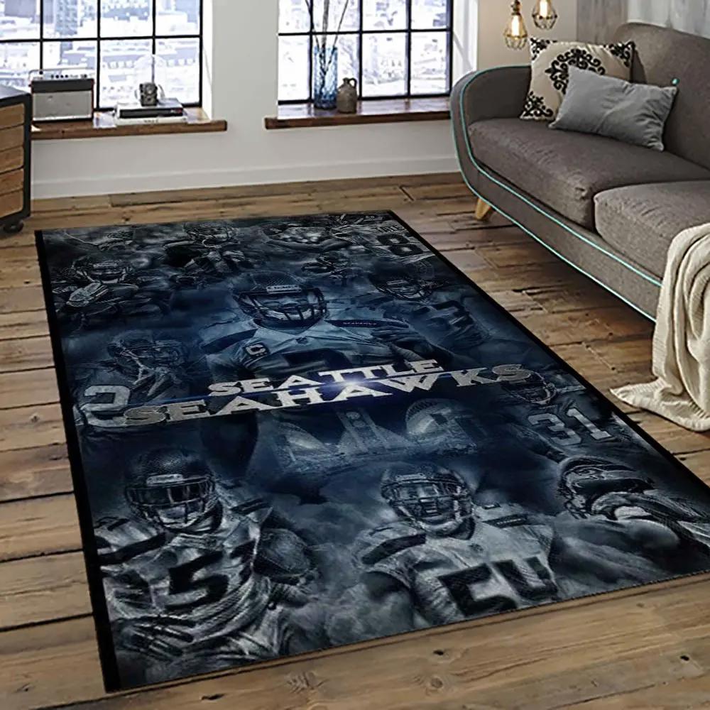 Nfl seattle seahawks football team logo sport carpet area rug home decor best gift for friends ss44 Rectangle Rug