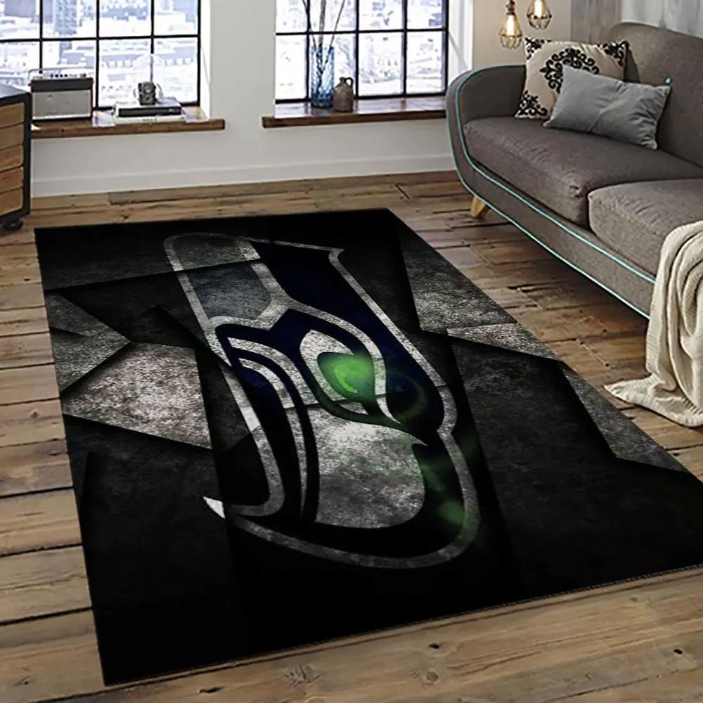 Nfl seattle seahawks football team logo sport carpet area rug home decor best gift for friends ss70 Rectangle Rug