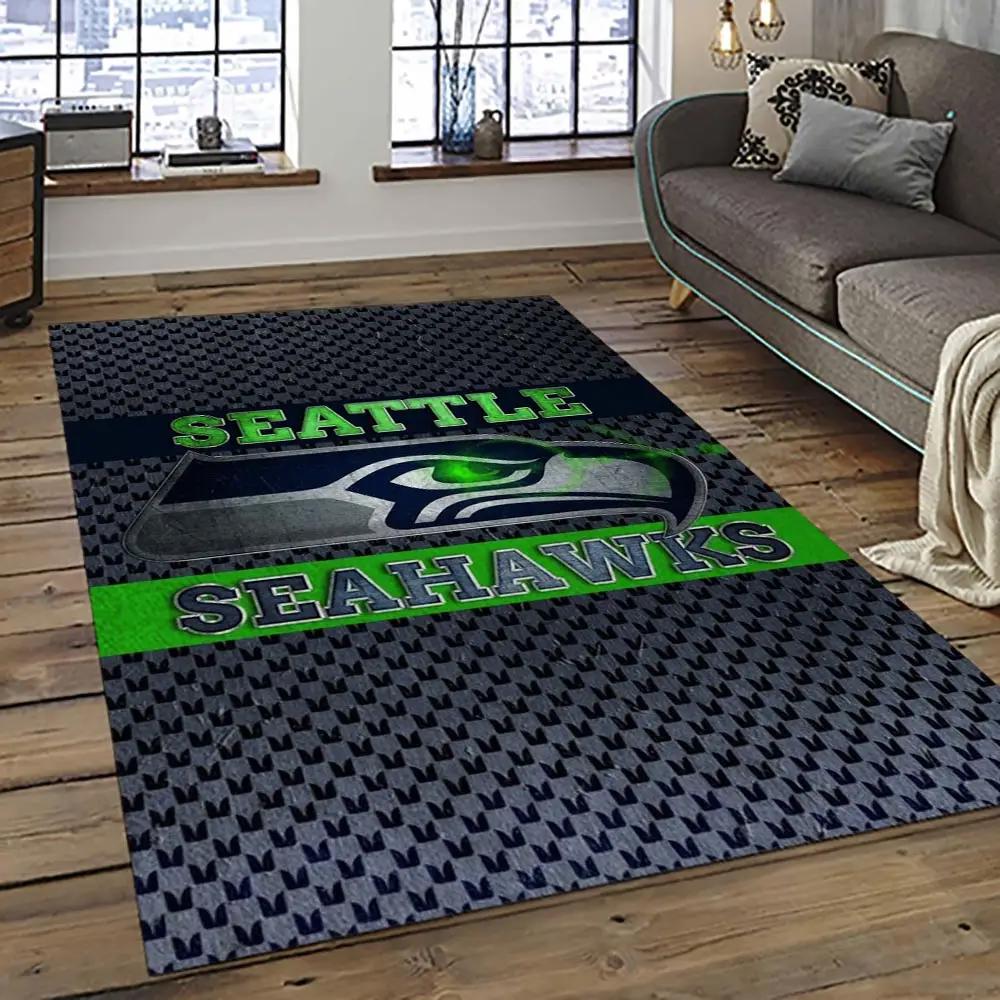 Nfl seattle seahawks football team logo sport carpet area rug home decor best gift for friends ss75 Rectangle Rug