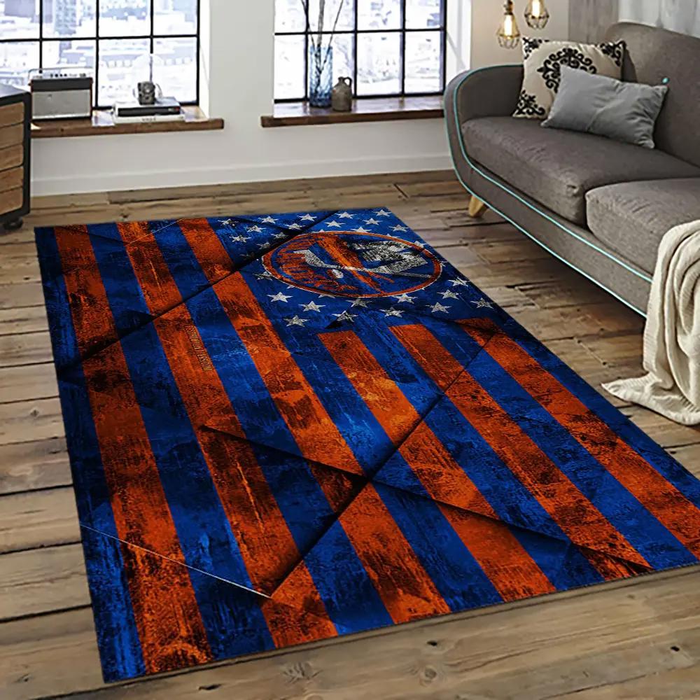 Nhl new york islanders hockey team logo sport carpet rectangle area rug for living room nyi82 Rectangle Rug