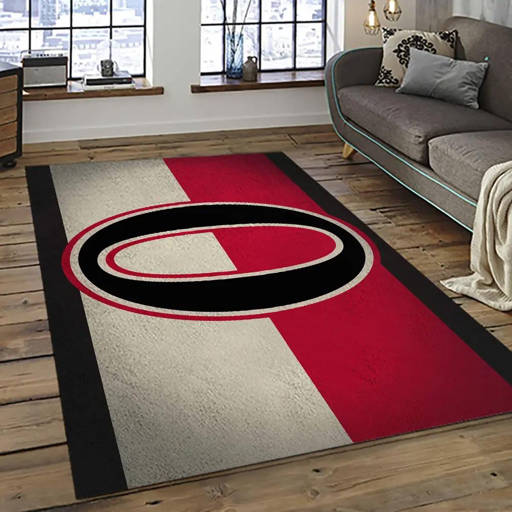 Nhl ottawa senators hockey team logo sport carpet rectangle area rug for living room os28 Rectangle Rug