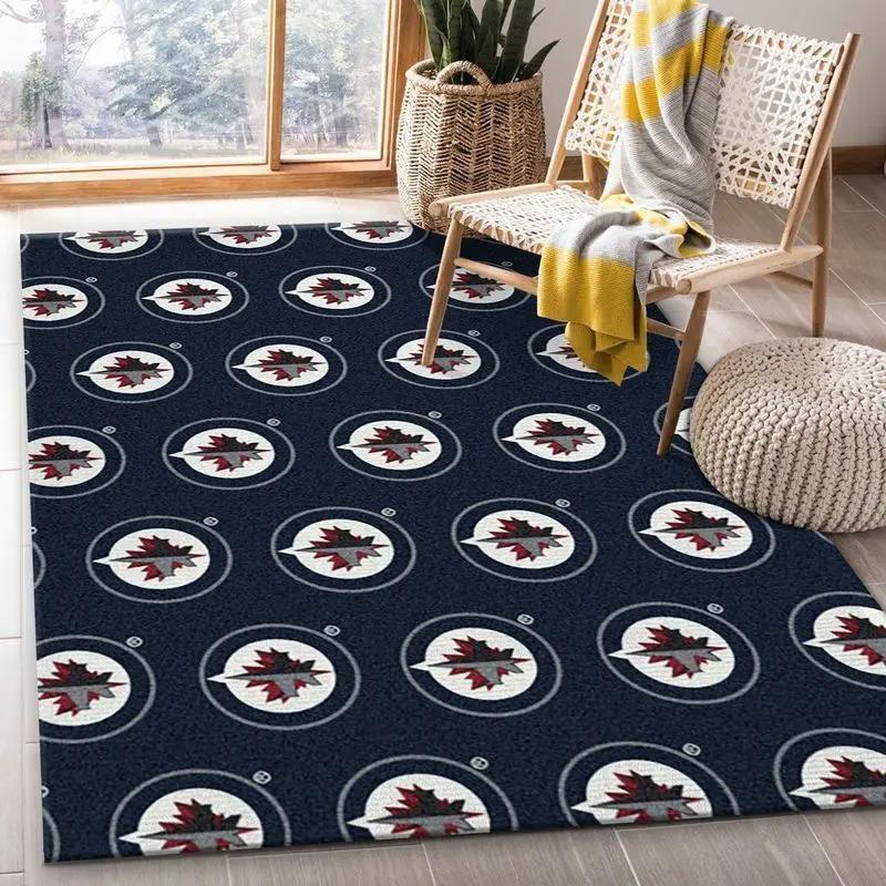 Nhl repeat winnipeg jets area rug living room and bed room rug regtangle carpet Rectangle Rug