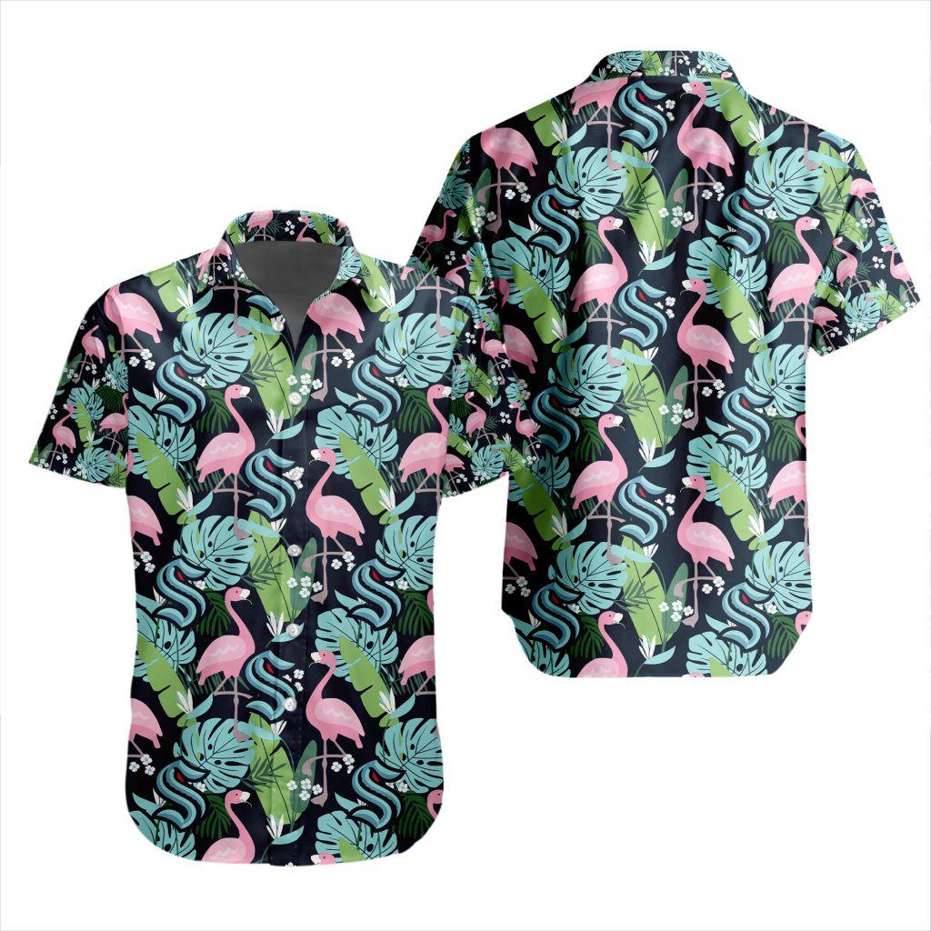 Nhl seattle kraken crane hawaiian design button shirt Hawaii Shirt Shorts & Flip Flops
