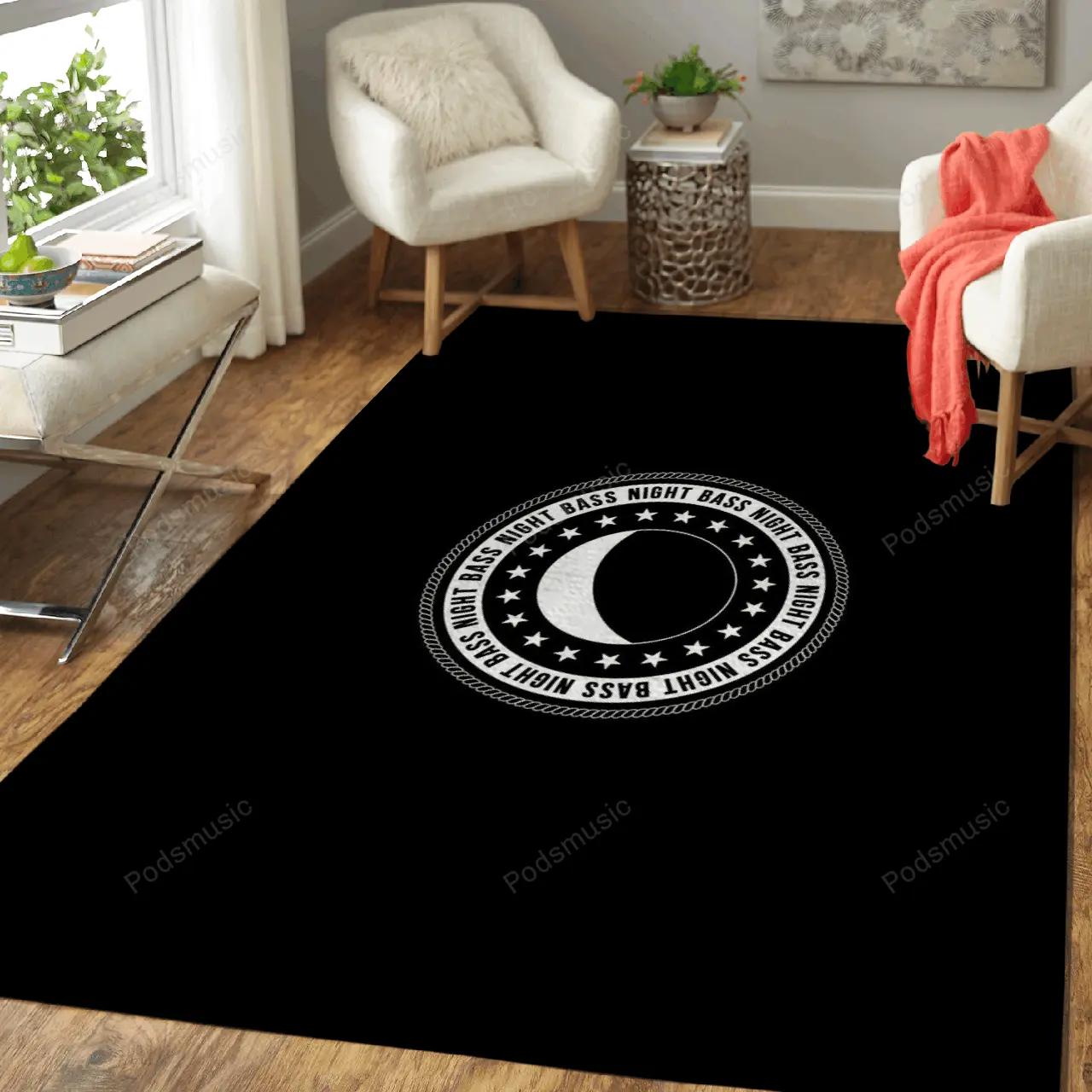 Night bass music art for fans area rug living room carpet rug regtangle carpet floor decor home decor Rectangle Rug