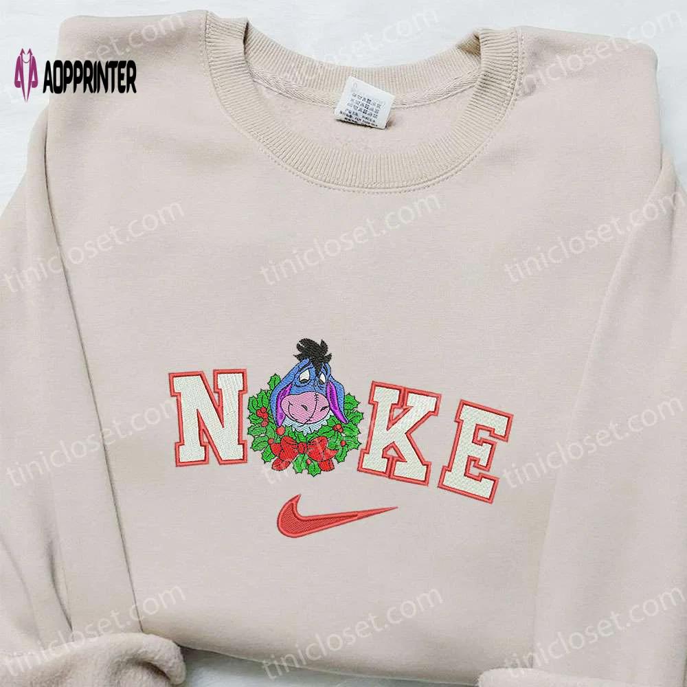 Nike christmas x eeyore embroidered sweatshirt & walt disney shirt: best christmas gift ideas Embroidered Shirt