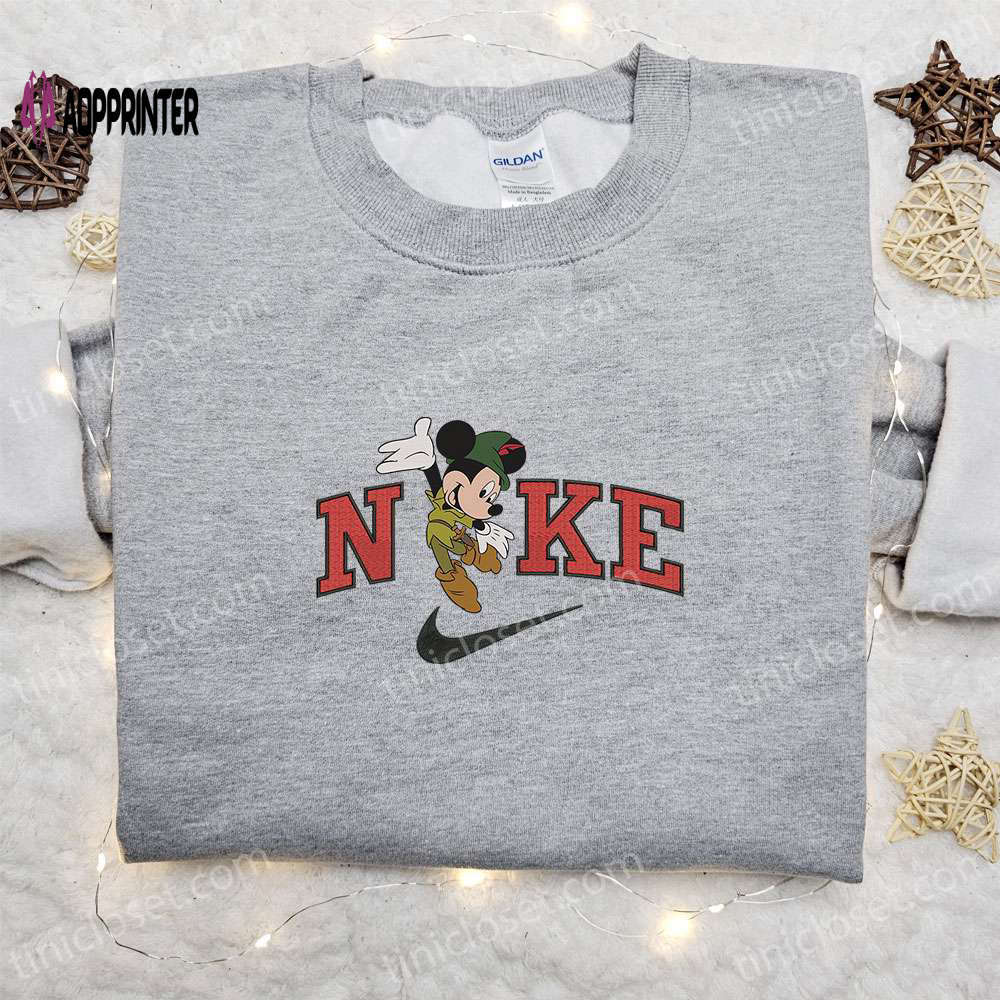 Nike halloween x mickey mouse pirate embroidered sweatshirt: spooky shirt best halloween gift ideas Embroidered Shirt