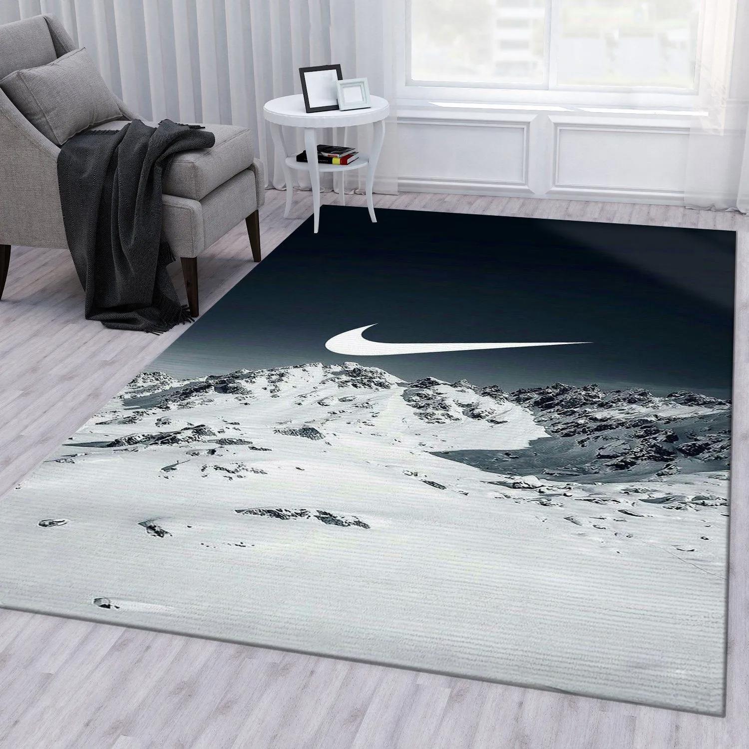 Nike logo type 792. Upgrade Your Living Room with Luxury Home Decor: Area Carpets, Floor Decor, Door Mats, and Hot Gift Items with style a High-End Fashion Brand Rectangle Rug