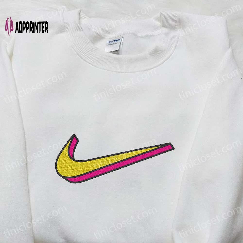Nike swoosh embroidered shirt: stylish nike inspired gift for family Embroidered Shirt