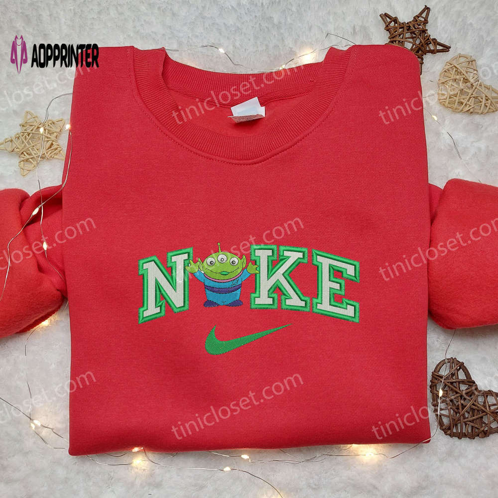 Nike x alien toy story embroidered shirt – disneyland family shirts & nike inspired hoodie Embroidered Shirt