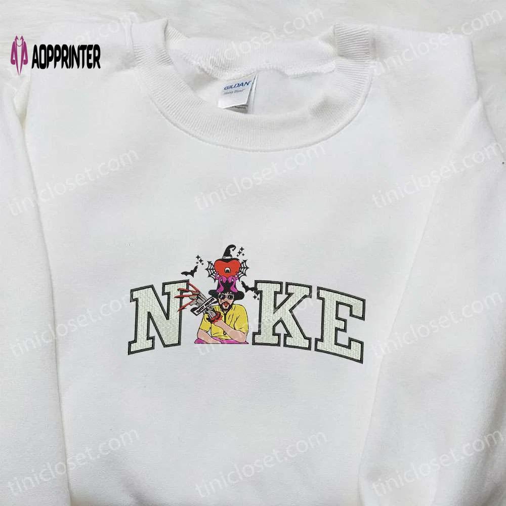 Nike x bad bunny sweet dreams halloween embroidered shirt & custom hoodie: perfect gifts for halloween lovers Embroidered Shirt