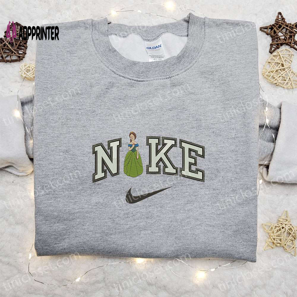Nike x girl statue embroidered sweatshirt – custom shirt & t-shirt nike inspired design Embroidered Shirt