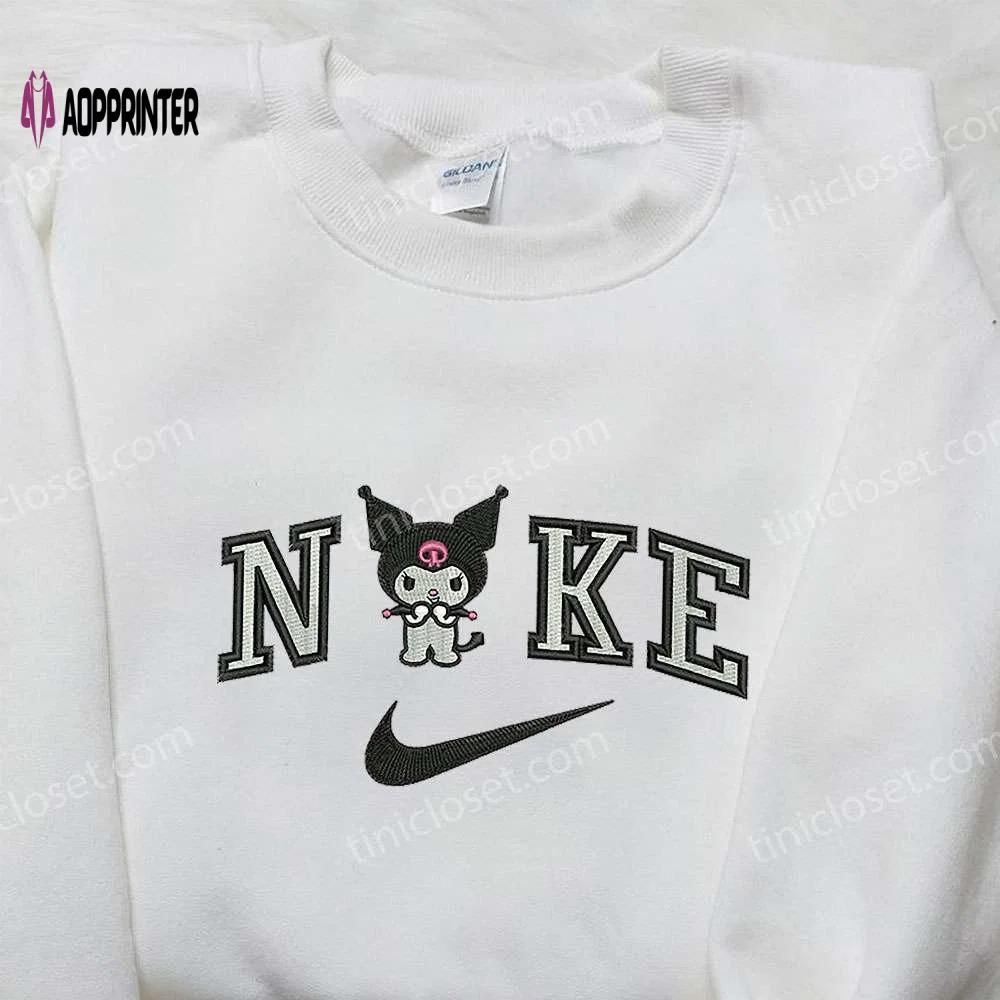 Nike x kuromi cartoon embroidered shirt – stylish nike inspired design Embroidered Shirt