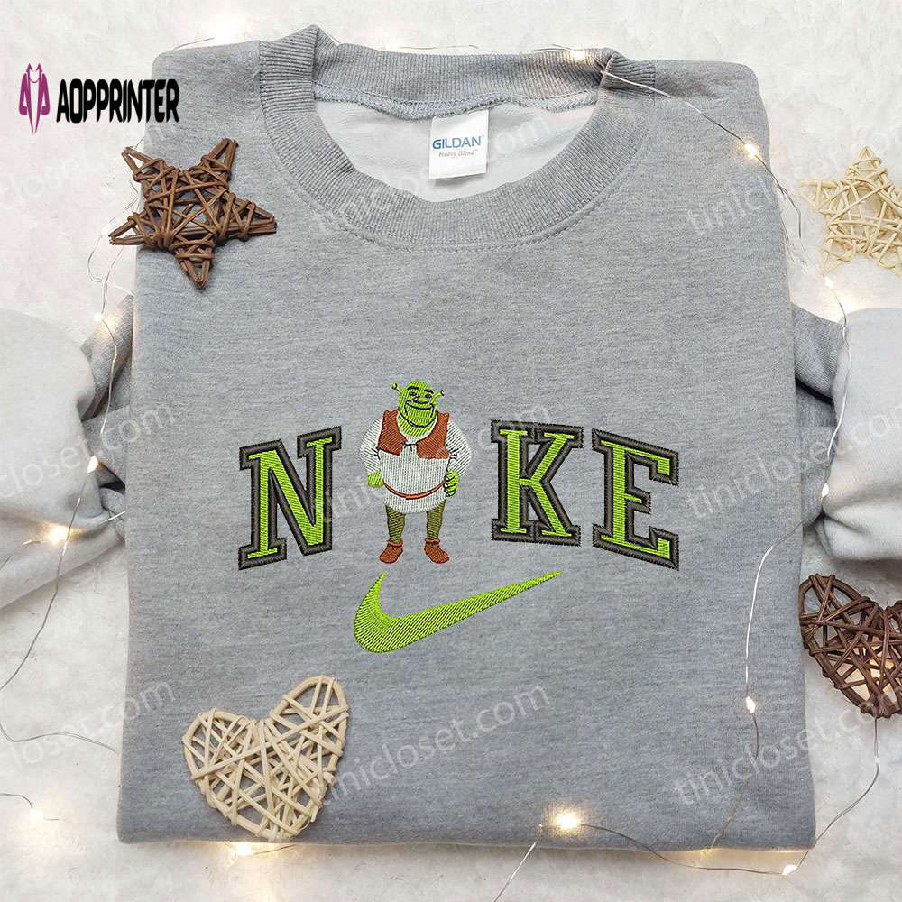 Nike x shrek embroidered sweatshirt: cartoon-inspired shirt for fans limited edition Embroidered Shirt
