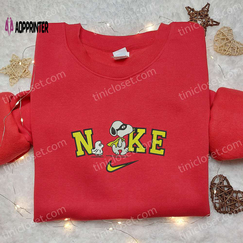 Nike x super snoopy embroidered sweatshirt & hoodie: cute halloween designs & custom t-shirt Embroidered Shirt
