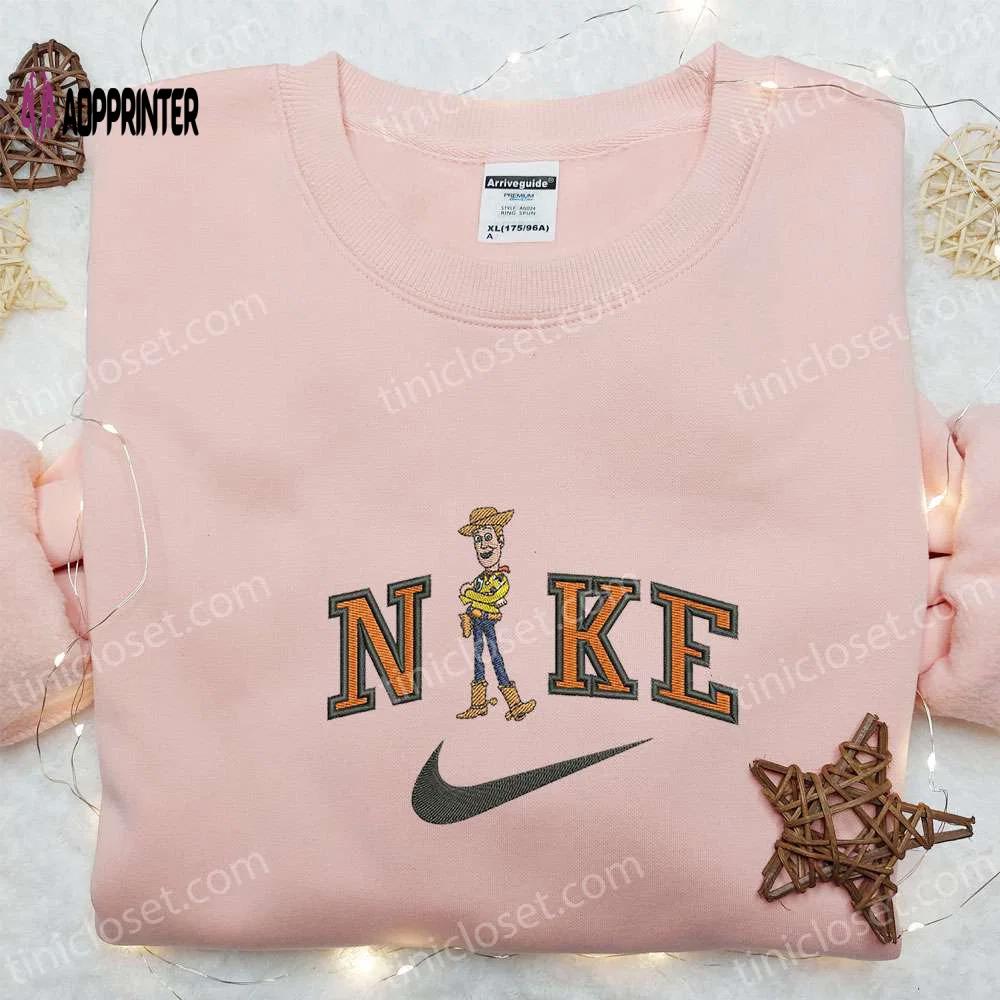 Nike x woody embroidered sweatshirt: disney characters hoodie – perfect birthday gift for family Embroidered Shirt