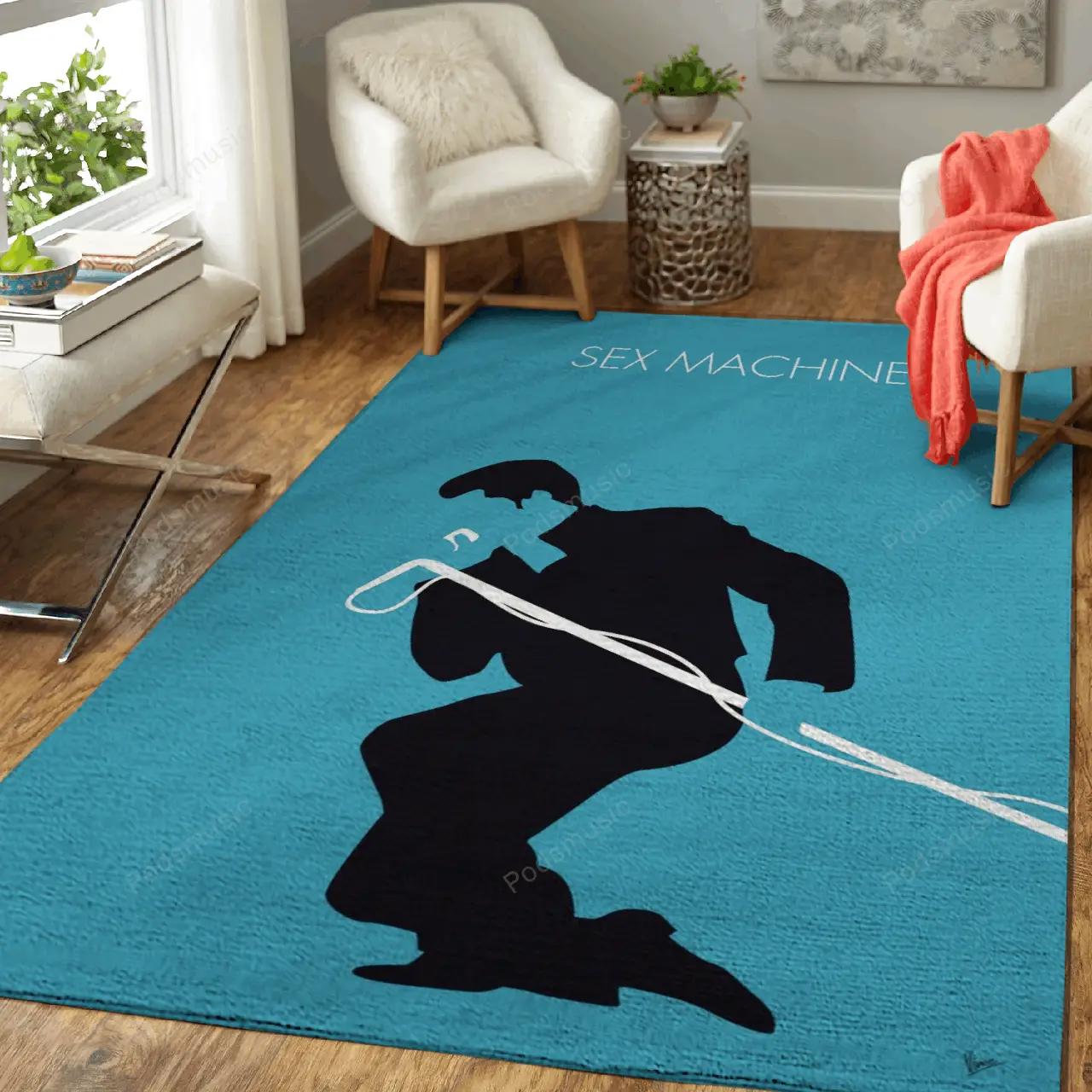 No018 my james brown minimal music artwork minimal music artworks art for fans area rug living room carpet rug regtangle decor home decor Rectangle Rug