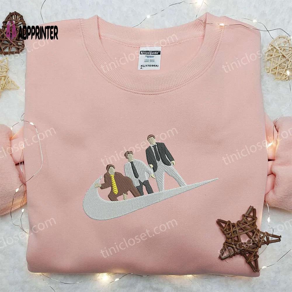 Office colleague x nike embroidered sweatshirt: best nike inspired gift for friends Embroidered Shirt