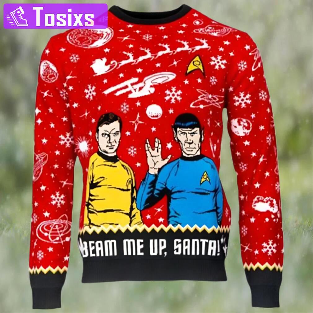 Official star trek beam me up, santa ugly christmas sweater Christmas Ugly Sweater