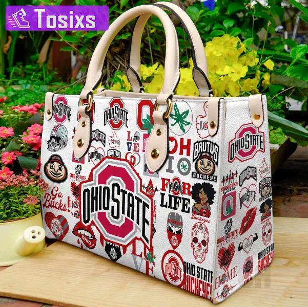 Ohio state buckeyes 1 leather handbag gift for women 4252 Women Leather Hand Bag