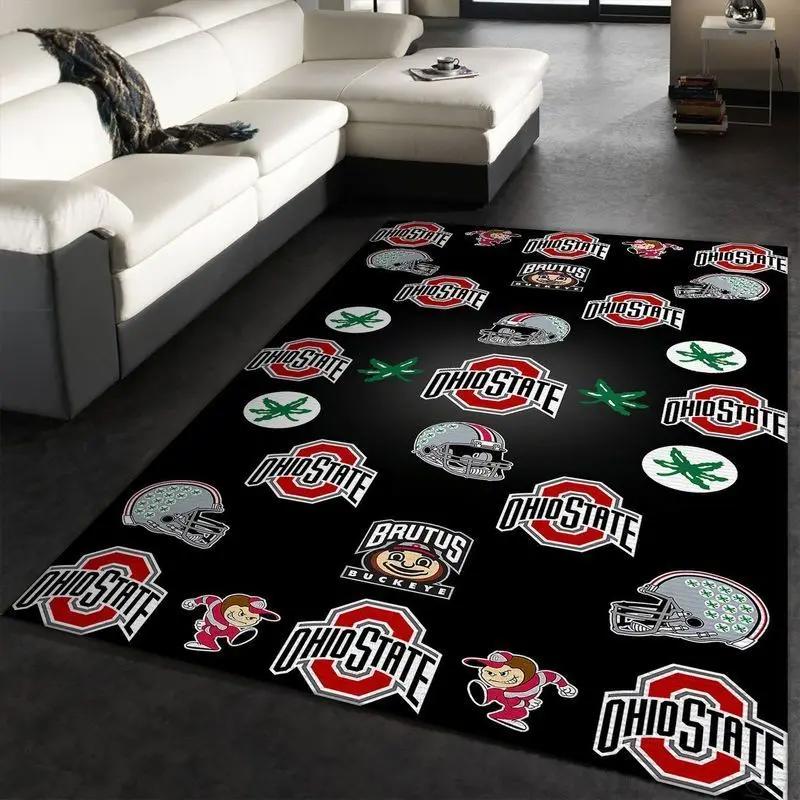 Ohio state buckeyes ncaa 4 area rug living room bed room rug regtangle carpet Rectangle Rug