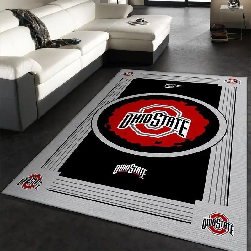 Ohio state buckeyes ncaa 5 living room bed room rug regtangle carpet Rectangle Rug