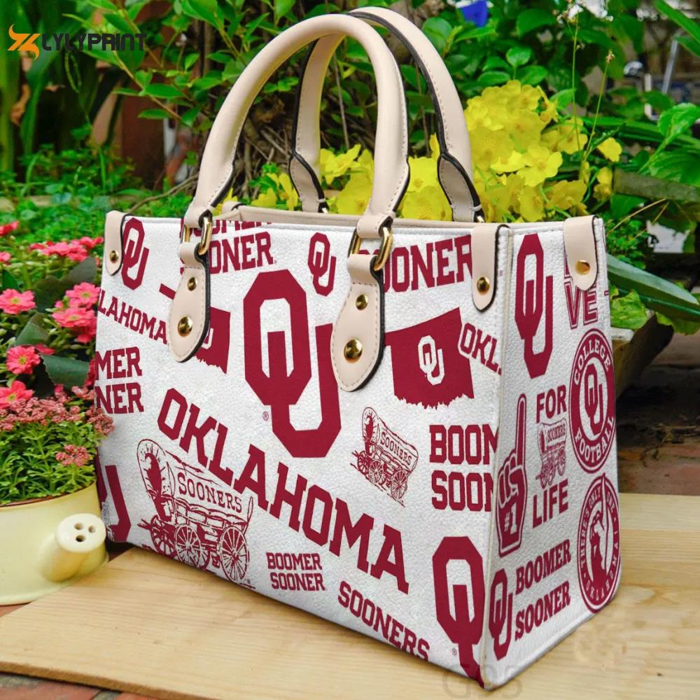 Oklahoma sooners a1 leather bag g95 1687 Women Leather Hand Bag