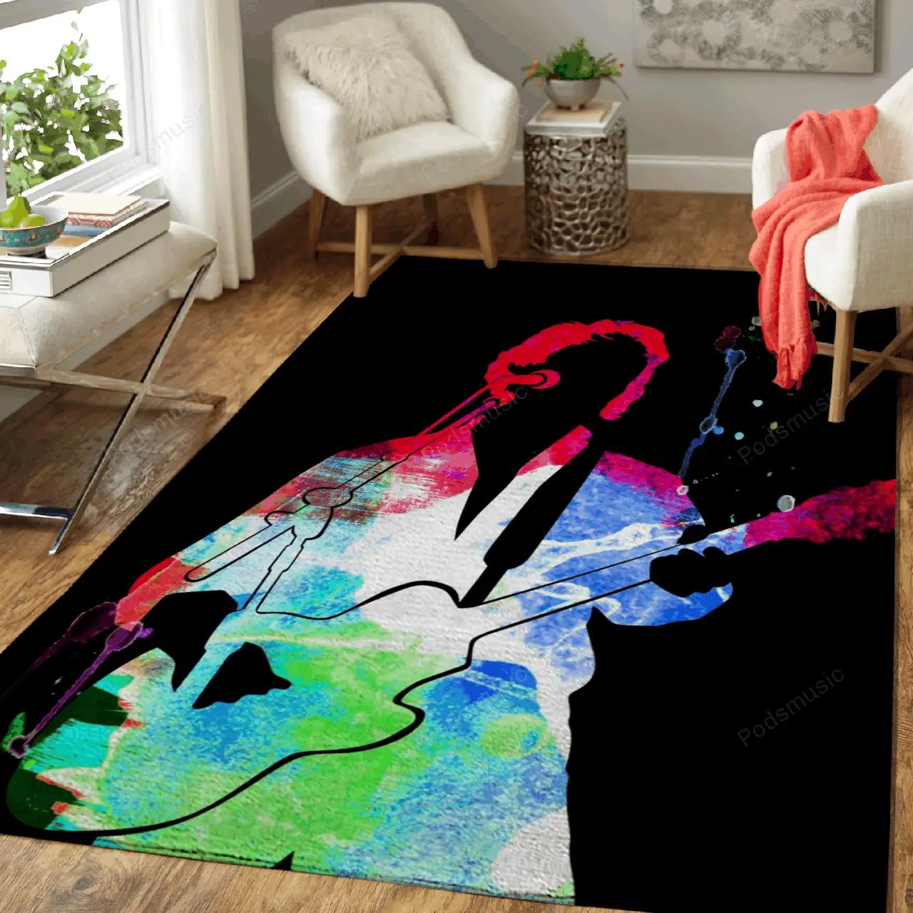 Paul simon watercolor music legends on stage art for fans area rug living room carpet rug regtangle carpet floor decor home decor Rectangle Rug