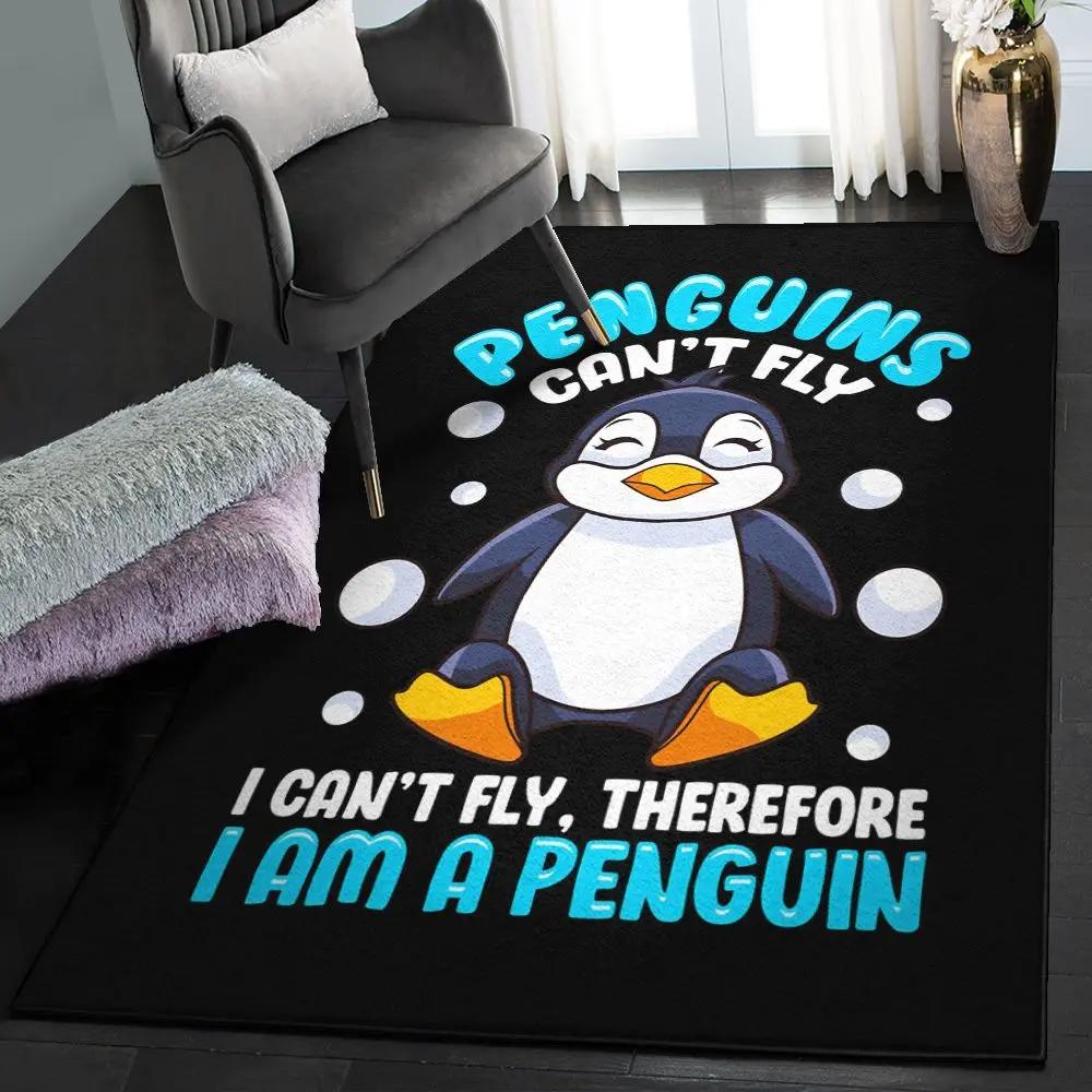 Penguin carpets for living room, penguins can’t fly gs cl rug Rectangle Rug