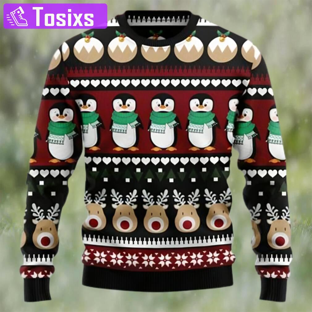 Penguin group reindeer best gift ugly christmas sweater Christmas Ugly Sweater