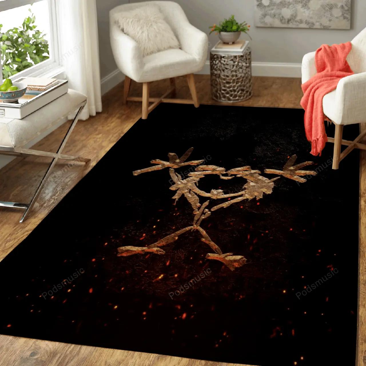 Perl jam alive music symbols art for fans area rug living room carpet rug regtangle carpet floor decor home decor Rectangle Rug