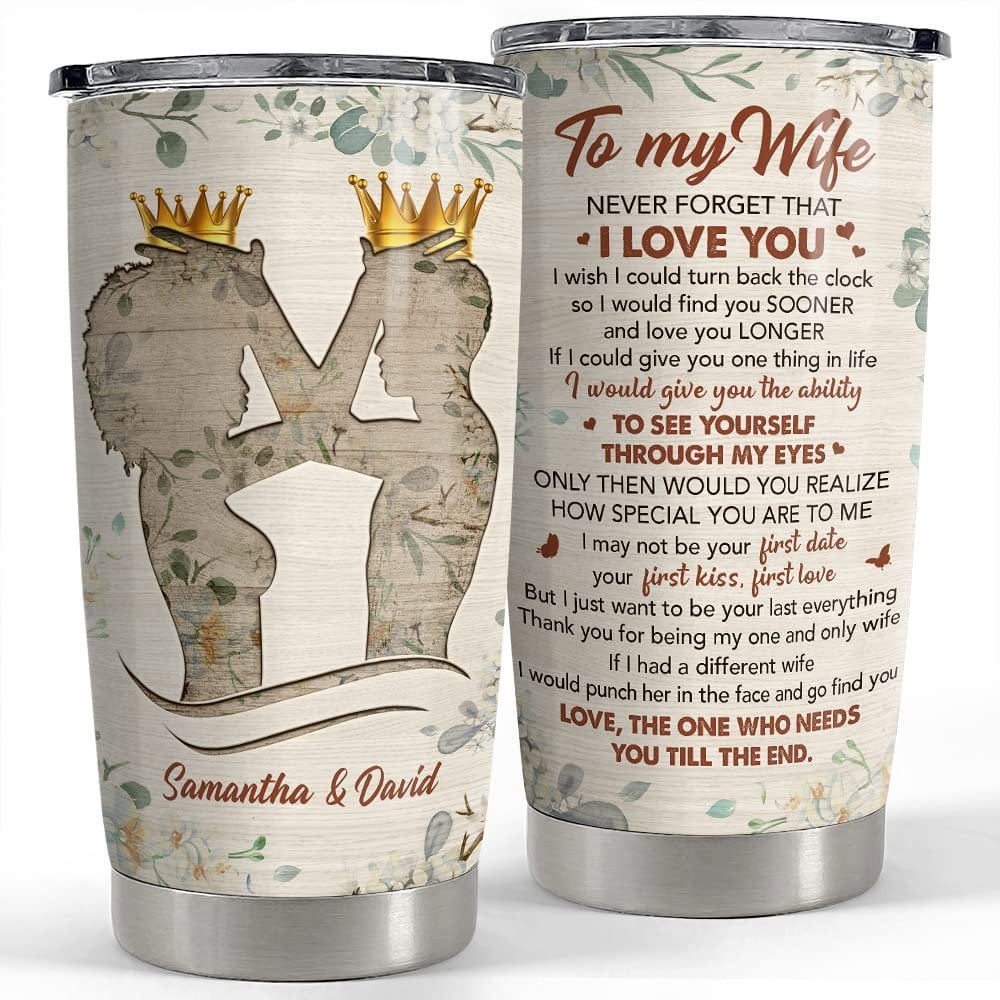 Personalized black couple tumbler king and queen tumblers for lover Personalized Tumbler
