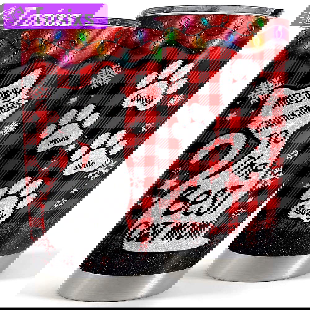 Personalized cat mom tumbler meowy christmas mother’s day gifts Personalized Tumbler