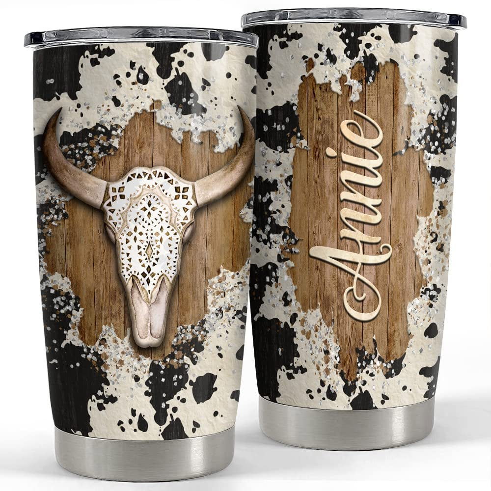 Personalized cow tumbler gift for cowgirl friend for animal lover Personalized Tumbler