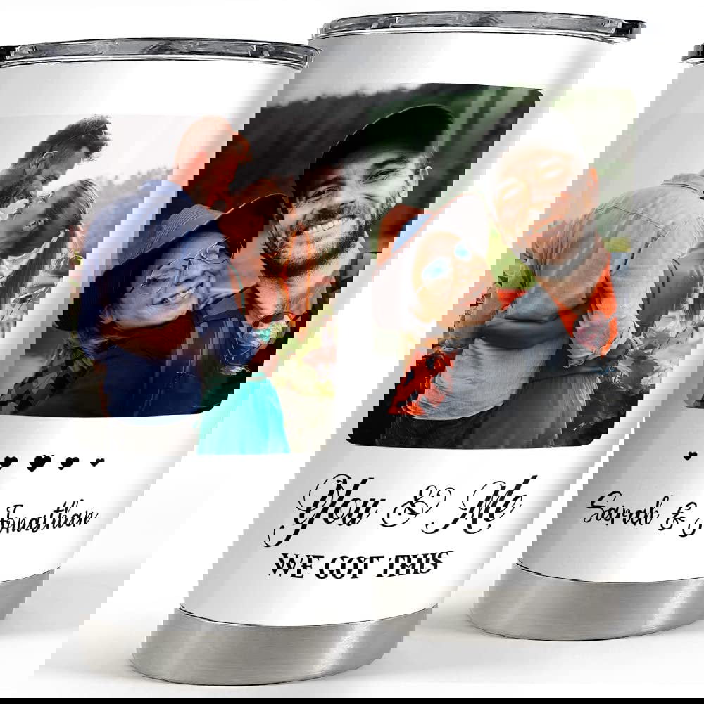 Personalized custom photo tumbler for couple till death do us part Personalized Tumbler