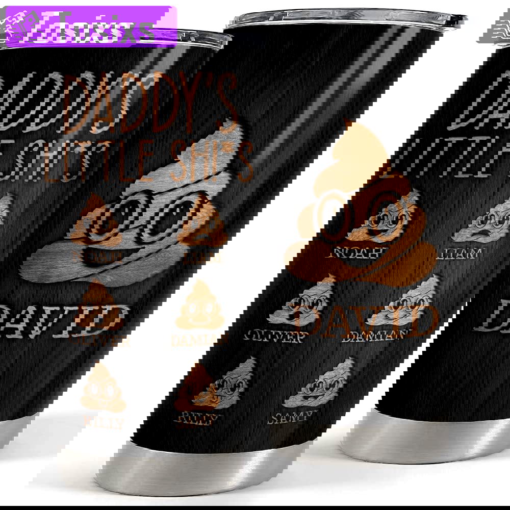 Personalized dad tumbler daddy little kids father day gift Personalized Tumbler