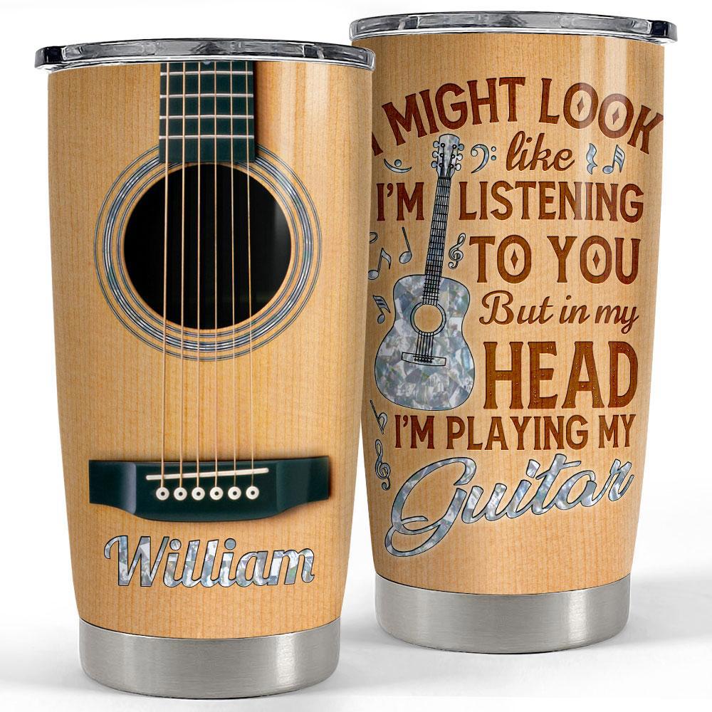 Personalized guitar tumbler guitar gift customized Personalized Tumbler