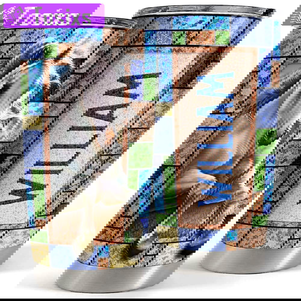 Personalized horse tumbler mosaic style for animal lover Personalized Tumbler