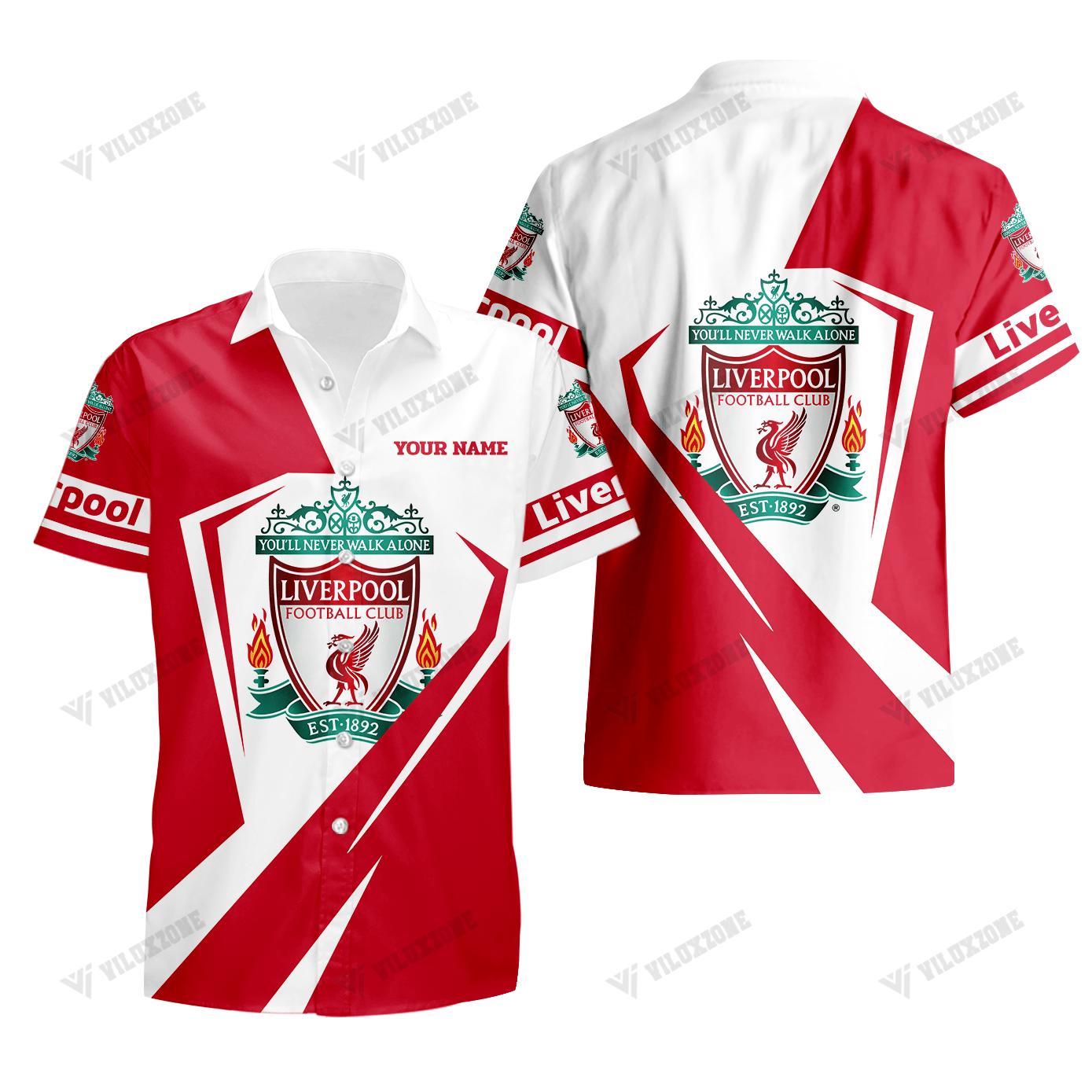 Personalized liverpool f.c  3d hawaiian shirt Hawaii Shirt Shorts & Flip Flops