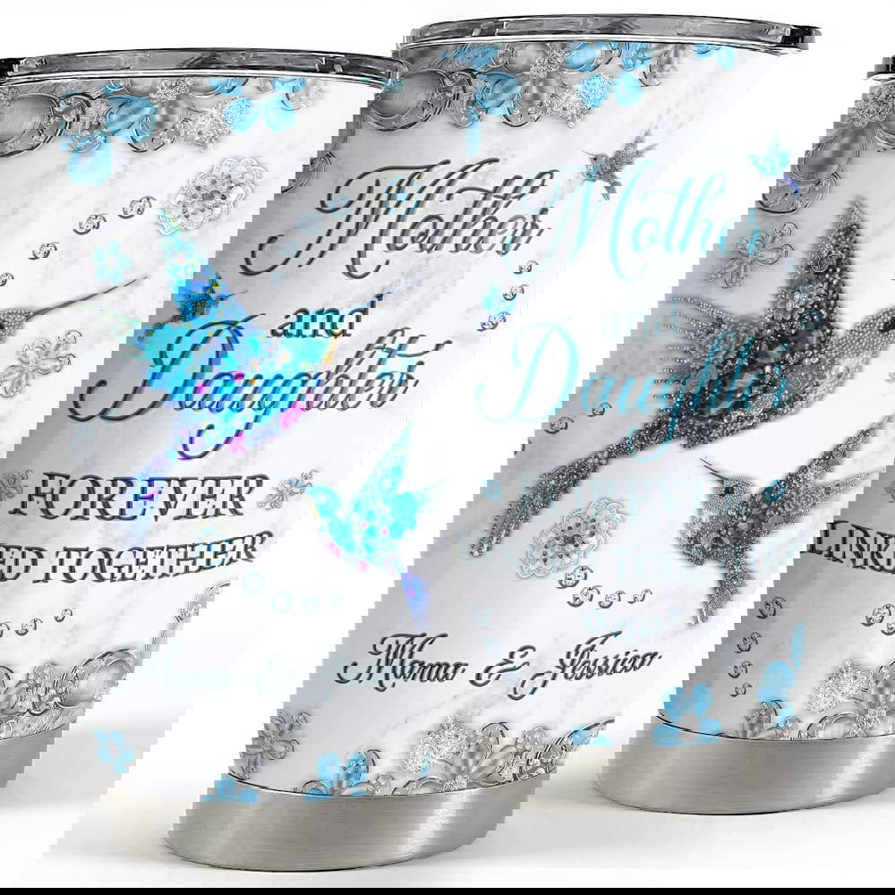Personalized mom tumbler hummingbird linked forever mother’s day gifts Personalized Tumbler